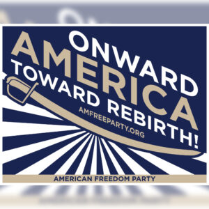 "Onward America, Toward Rebirth" Poster